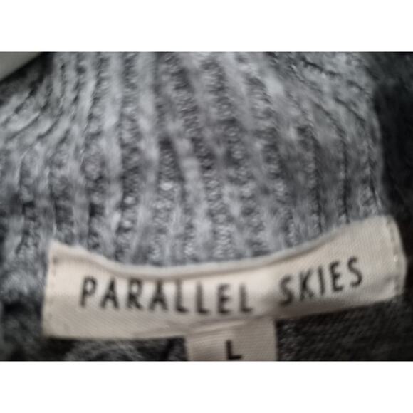 Parallel Skies Women's Poncho Sweater Size L Very Soft Knit High Neck Pullover - Picture 4 of 4